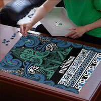 Aotearoa Iwi Ngati Mutunga Puzzle Maori Wharenui House Tribal Pattern