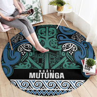 Aotearoa Iwi Ngati Mutunga Round Carpet Maori Wharenui House Tribal Pattern