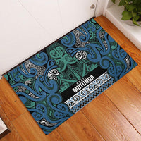 Aotearoa Iwi Ngati Mutunga Rubber Doormat Maori Wharenui House Tribal Pattern