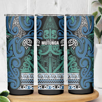 Aotearoa Iwi Ngati Mutunga Skinny Tumbler Maori Wharenui House Tribal Pattern