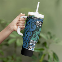 Aotearoa Iwi Ngati Mutunga Tumbler With Handle Maori Wharenui House Tribal Pattern