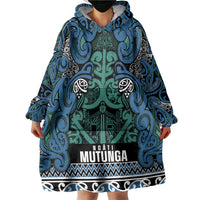Aotearoa Iwi Ngati Mutunga Wearable Blanket Hoodie Maori Wharenui House Tribal Pattern