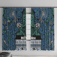 Aotearoa Iwi Ngati Mutunga Window Curtain Maori Wharenui House Tribal Pattern