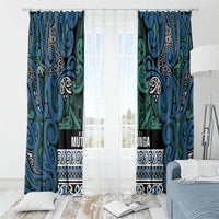 Aotearoa Iwi Ngati Mutunga Window Curtain Maori Wharenui House Tribal Pattern