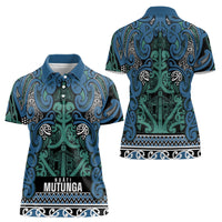 Aotearoa Iwi Ngati Mutunga Women Polo Shirt Maori Wharenui House Tribal Pattern