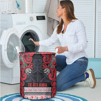 Aotearoa Iwi Te ati Awa Laundry Basket Maori Wharenui House Tribal Pattern