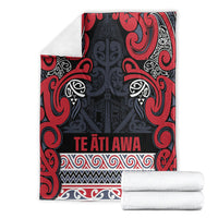 Aotearoa Iwi Te ati Awa Blanket Maori Wharenui House Tribal Pattern