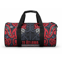 Aotearoa Iwi Te ati Awa Duffle Bag Maori Wharenui House Tribal Pattern