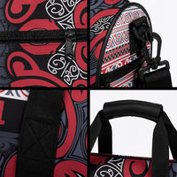 Aotearoa Iwi Te ati Awa Duffle Bag Maori Wharenui House Tribal Pattern