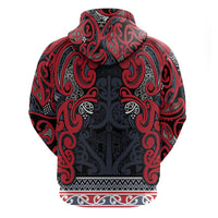 Aotearoa Iwi Te ati Awa Hoodie Maori Wharenui House Tribal Pattern