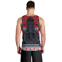 Aotearoa Iwi Te ati Awa Men Tank Top Maori Wharenui House Tribal Pattern