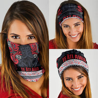 Aotearoa Iwi Te ati Awa Neck Gaiter Maori Wharenui House Tribal Pattern