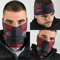 Aotearoa Iwi Te ati Awa Neck Gaiter Maori Wharenui House Tribal Pattern