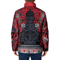Aotearoa Iwi Te ati Awa Padded Jacket Maori Wharenui House Tribal Pattern