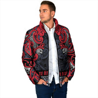 Aotearoa Iwi Te ati Awa Padded Jacket Maori Wharenui House Tribal Pattern