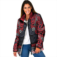Aotearoa Iwi Te ati Awa Padded Jacket Maori Wharenui House Tribal Pattern