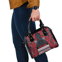 Aotearoa Iwi Te ati Awa Shoulder Handbag Maori Wharenui House Tribal Pattern