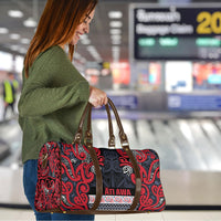 Aotearoa Iwi Te ati Awa Travel Bag Maori Wharenui House Tribal Pattern
