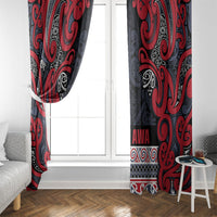 Aotearoa Iwi Te ati Awa Window Curtain Maori Wharenui House Tribal Pattern