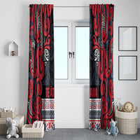 Aotearoa Iwi Te ati Awa Window Curtain Maori Wharenui House Tribal Pattern