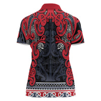 Aotearoa Iwi Te ati Awa Women Polo Shirt Maori Wharenui House Tribal Pattern