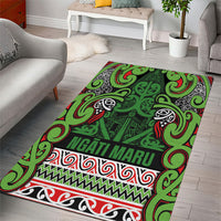 Aotearoa Iwi Ngati Maru Hauraki Area Rug Maori Wharenui House Tribal Pattern