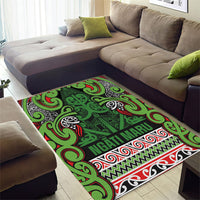 Aotearoa Iwi Ngati Maru Hauraki Area Rug Maori Wharenui House Tribal Pattern