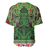 Aotearoa Iwi Ngati Maru Hauraki Baseball Jersey Maori Wharenui House Tribal Pattern