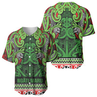 Aotearoa Iwi Ngati Maru Hauraki Baseball Jersey Maori Wharenui House Tribal Pattern