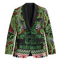 Aotearoa Iwi Ngati Maru Hauraki Blazer Maori Wharenui House Tribal Pattern