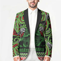 Aotearoa Iwi Ngati Maru Hauraki Blazer Maori Wharenui House Tribal Pattern