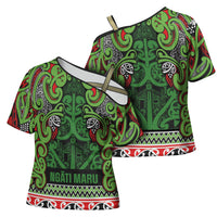 Aotearoa Iwi Ngati Maru Hauraki Cross Shoulder Shirt Maori Wharenui House Tribal Pattern