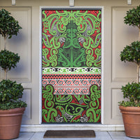 Aotearoa Iwi Ngati Maru Hauraki Door Cover Maori Wharenui House Tribal Pattern