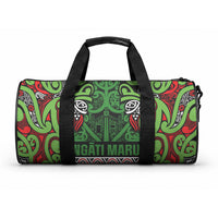 Aotearoa Iwi Ngati Maru Hauraki Duffle Bag Maori Wharenui House Tribal Pattern