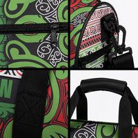Aotearoa Iwi Ngati Maru Hauraki Duffle Bag Maori Wharenui House Tribal Pattern