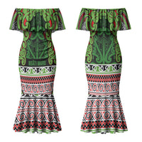 Aotearoa Iwi Ngati Maru Hauraki Family Matching Mermaid Dress and Hawaiian Shirt Maori Wharenui House Tribal Pattern