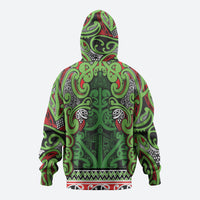 Aotearoa Iwi Ngati Maru Hauraki Hoodie Maori Wharenui House Tribal Pattern