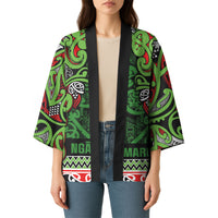 Aotearoa Iwi Ngati Maru Hauraki Kimono Maori Wharenui House Tribal Pattern
