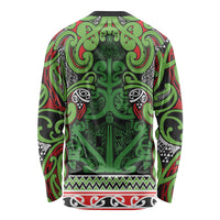 Aotearoa Iwi Ngati Maru Hauraki Long Sleeve Shirt Maori Wharenui House Tribal Pattern