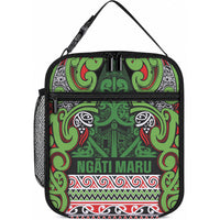 Aotearoa Iwi Ngati Maru Hauraki Lunch Bag Maori Wharenui House Tribal Pattern