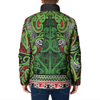 Aotearoa Iwi Ngati Maru Hauraki Padded Jacket Maori Wharenui House Tribal Pattern
