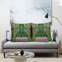 Aotearoa Iwi Ngati Maru Hauraki Pillow Cover Maori Wharenui House Tribal Pattern