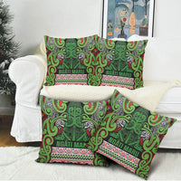 Aotearoa Iwi Ngati Maru Hauraki Pillow Cover Maori Wharenui House Tribal Pattern