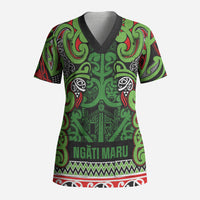 Aotearoa Iwi Ngati Maru Hauraki Scrub Top Maori Wharenui House Tribal Pattern