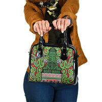 Aotearoa Iwi Ngati Maru Hauraki Shoulder Handbag Maori Wharenui House Tribal Pattern