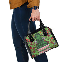 Aotearoa Iwi Ngati Maru Hauraki Shoulder Handbag Maori Wharenui House Tribal Pattern