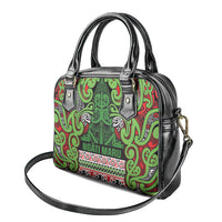 Aotearoa Iwi Ngati Maru Hauraki Shoulder Handbag Maori Wharenui House Tribal Pattern