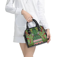 Aotearoa Iwi Ngati Maru Hauraki Shoulder Handbag Maori Wharenui House Tribal Pattern