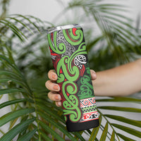 Aotearoa Iwi Ngati Maru Hauraki Skinny Tumbler Maori Wharenui House Tribal Pattern