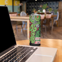Aotearoa Iwi Ngati Maru Hauraki Skinny Tumbler Maori Wharenui House Tribal Pattern